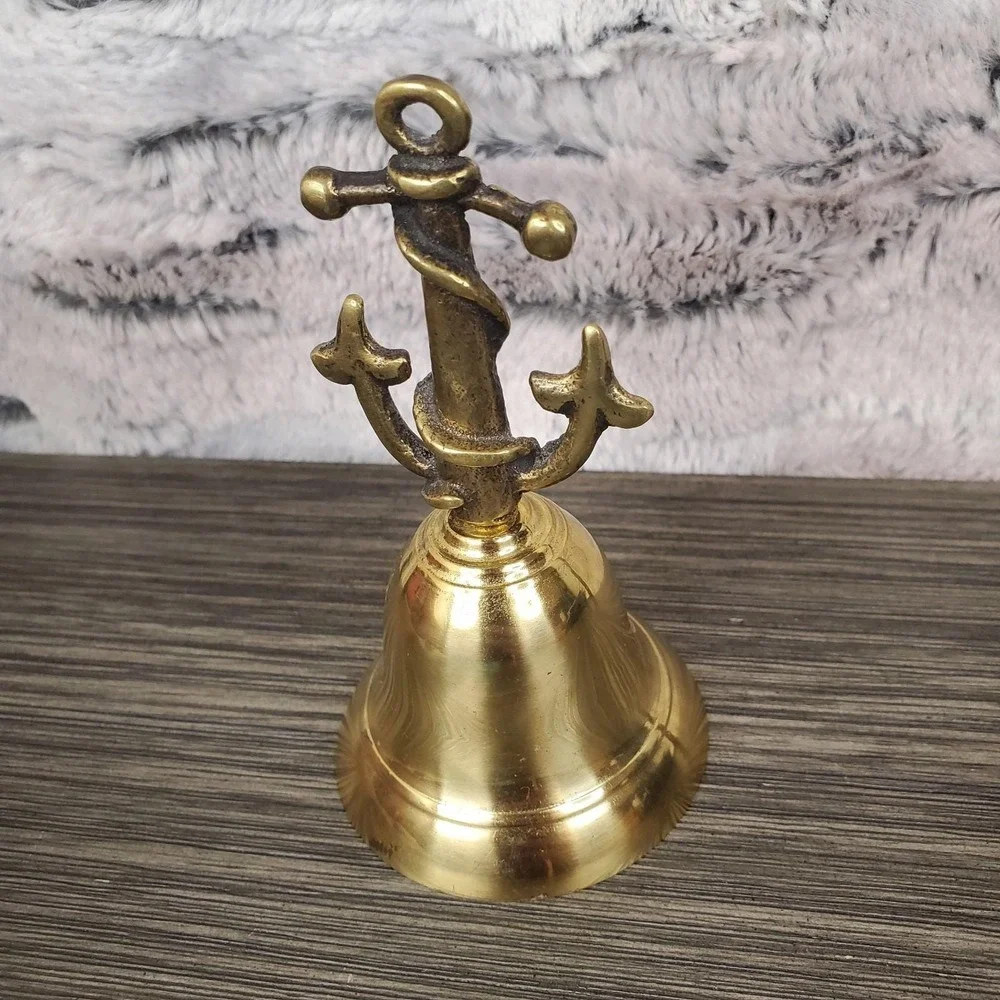 Hewlett-Packard‎ Etched HP Invent Brass Anchor Desk Bell Technology Advertising